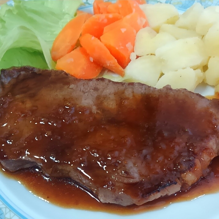 サーロインステーキおろし醤油がけ